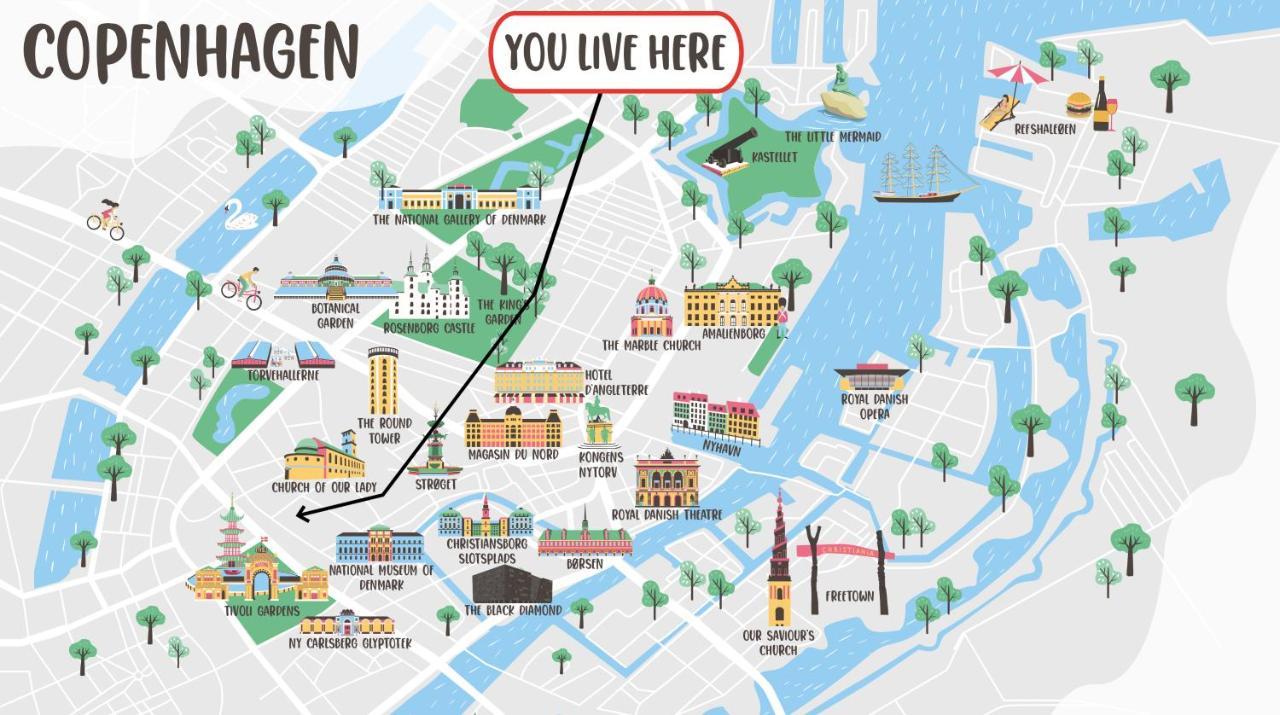 Perfect Apartment For Friends & Families In Central Copenaghen Esterno foto